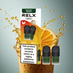 Relx Pod Pro 2 Vape Device Matcha Frappe Thee 18mg/ml nicotine met 1,9ml capaciteit en 3 spanningsstanden
