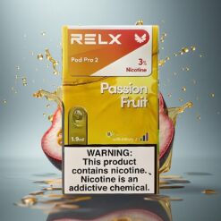 Relx Pod Pro 2 Vape Device Passievrucht 30mg/ml nicotine met 1.9ml capaciteit en 3 voltage aanpassingen